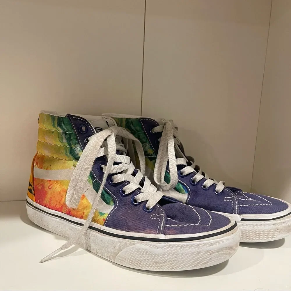 Van’s Rainbow Crayola High-Top Sneakers Women’s 6.5, Men’s 5
